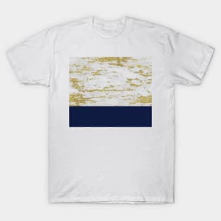 Faraldi gold marble and French navy T-Shirt